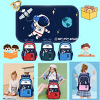 ZHANAO Boys Backpack Astronaut Sports Kids Backpack Space Schoolbag for Girls&Boys Elementary Student Bookbag
