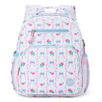 mibasies Kids Backpack for Girls: Girls Backpack 5-8 - Kindergarten Elementary School Bookbag for Girl - Flower Pink