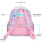mibasies Kids Backpack for Girls: Girls Backpack 5-8 - Kindergarten Elementary School Bookbag for Girl - Flower Pink