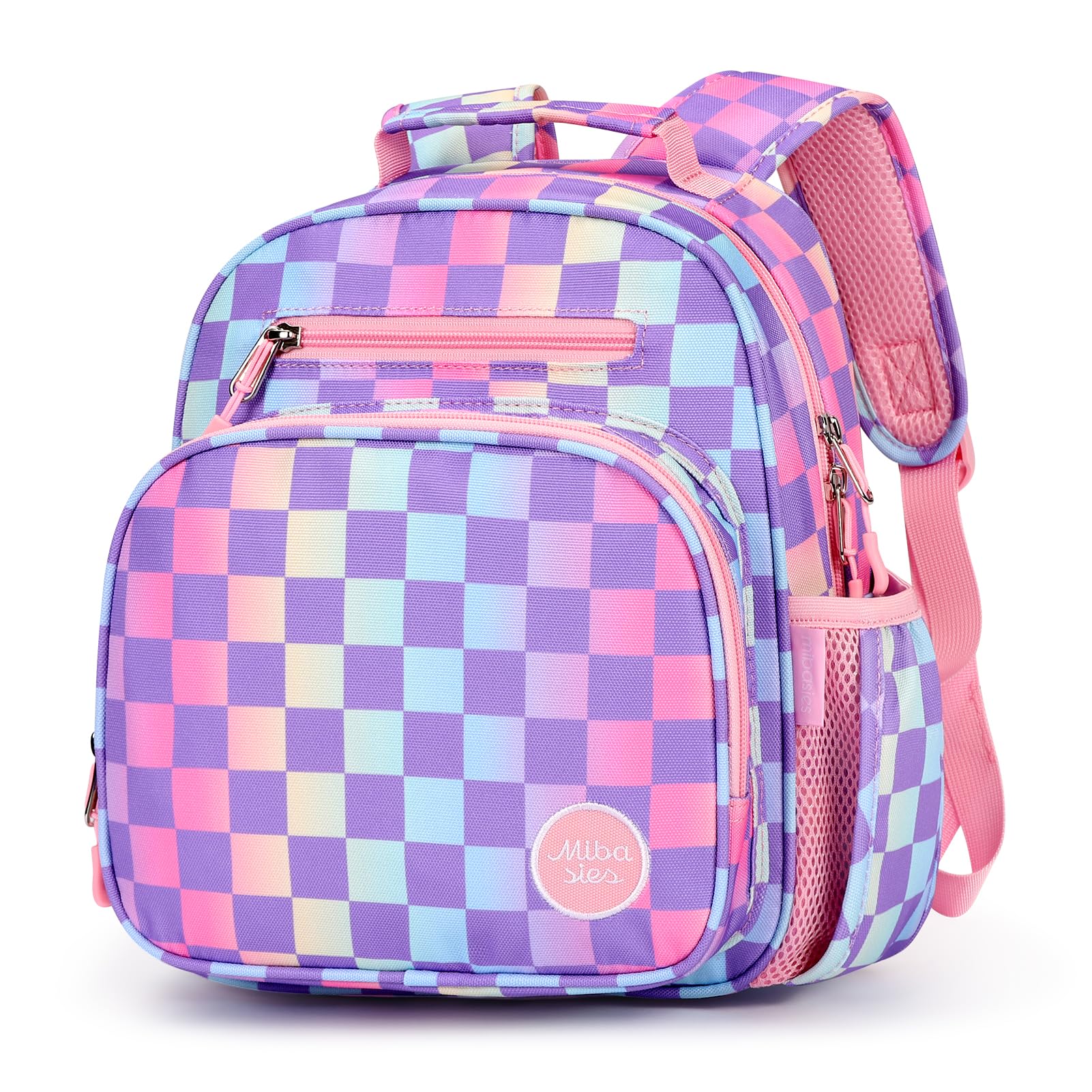 mibasies Kids Backpack for Girls: Girls Backpack 5-8 - Kindergarten Elementary School Bookbag for Girl - Flower Pink