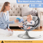 LAREX Baby Swing Infant Swing Electric Toddler Baby Rocker Portable for Newborn Boy Girl, 5 Sway Speeds with Remote Control, 10 Preset Melodies and Bluetooth, 0-6 Months Max 20 Lbs (Black)