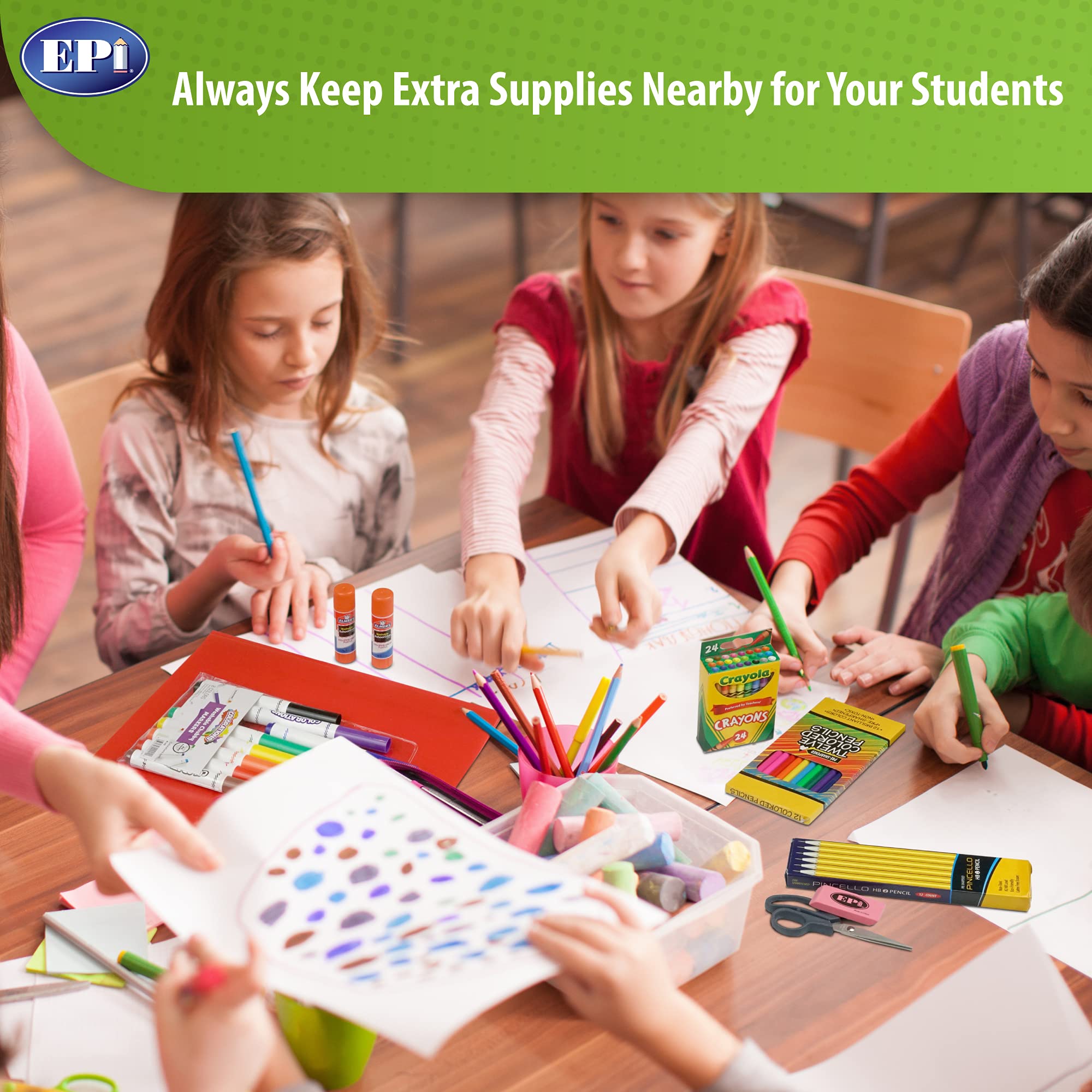 EPI Essentials Back to School Supplies for Kids 6th-12th Grade – 51 Items in Kit – Middle to High School Supply Packs – College-Ruled Bundle with Composition Notebooks – Suitable for Homeschooling