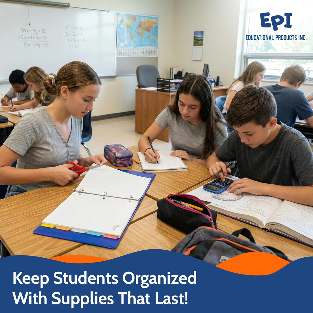 EPI Essentials Back to School Supplies for Kids 6th-12th Grade – 51 Items in Kit – Middle to High School Supply Packs – College-Ruled Bundle with Composition Notebooks – Suitable for Homeschooling