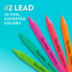 Paper Mate Handwriting Triangular Mechanical Pencils with Lead & Eraser Refills, 1.3mm, Fun Barrel Colors, 5 Count - School Supplies, Kids Writing