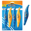 BIC Wite-Out EZ Correct Correction Tape, School Supplies for Students and Teachers, Applies Dry, No Dry Time, Tear Resistant, 4-Count Pack in White