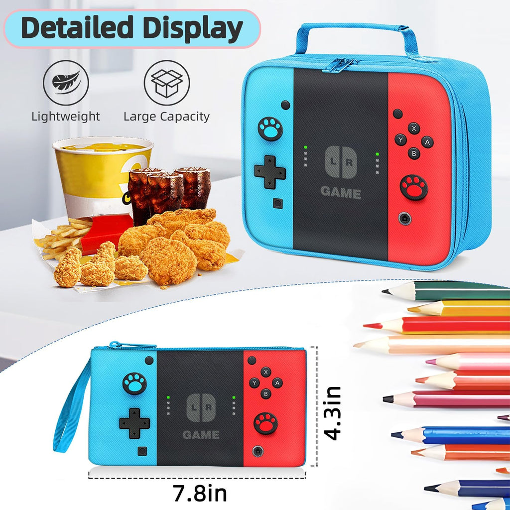 TILYTADLY School Backpack for Boys - Gamer Boys Backpack for Kids Children Elementary Middle School - Students Bag for Ages 6-18,17″ Video Game Bookbag Travel Back Pack