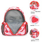 mibasies Kids Backpack for Girls: Girls Backpack 5-8 - Kindergarten Elementary School Bookbag for Girl - Flower Pink