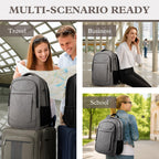 Travel Laptop Backpack 17 Inch, Sturdy Professional Travel Backpack for Men Women with LifetimeWarranty, Airline Approved Big Large Business Work College Computer Backpack, Black