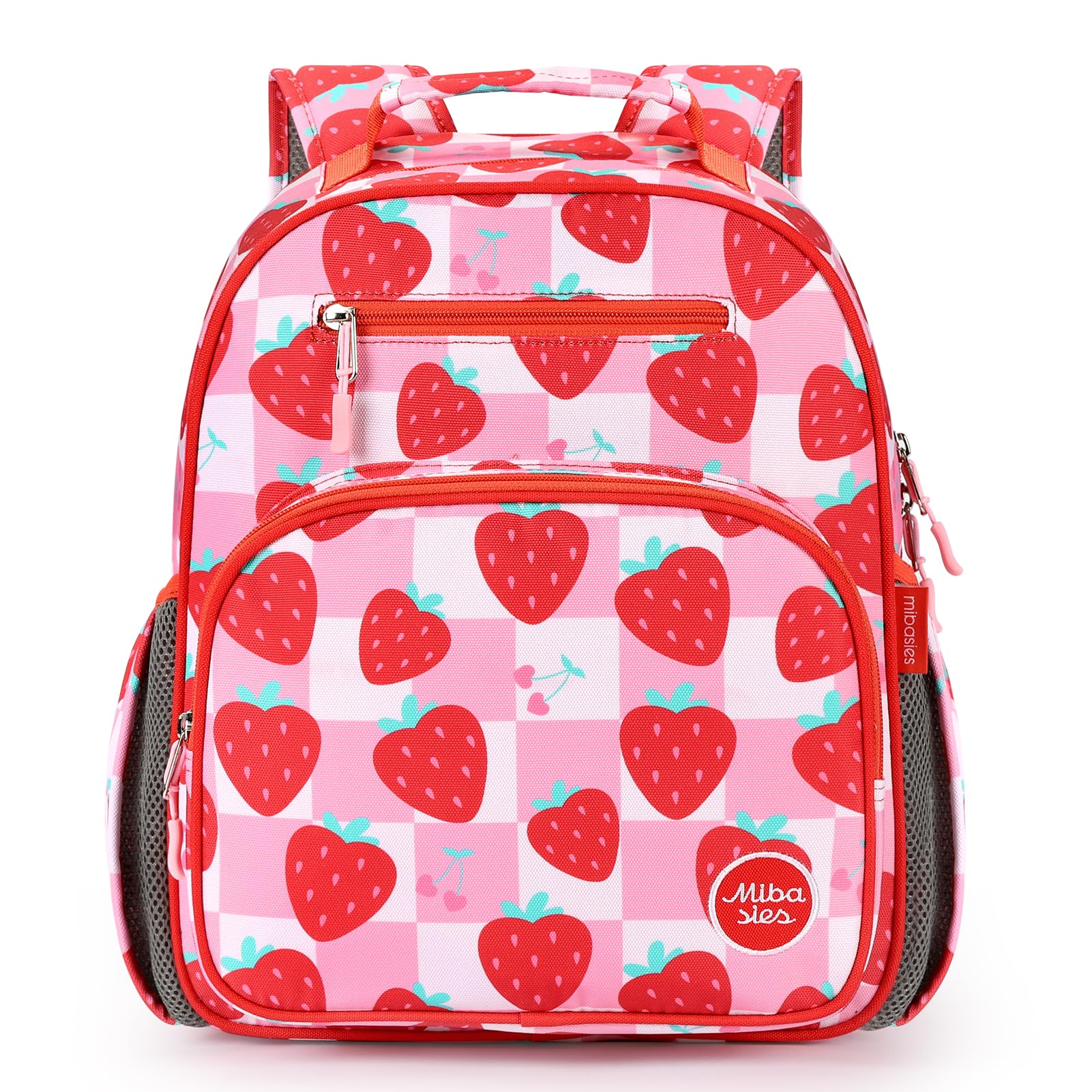 mibasies Kids Backpack for Girls: Girls Backpack 5-8 - Kindergarten Elementary School Bookbag for Girl - Flower Pink
