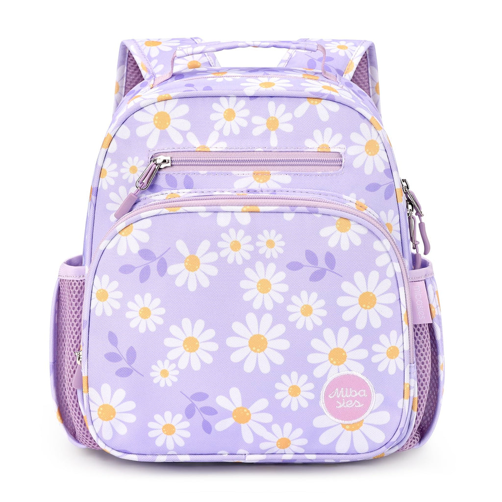 mibasies Kids Backpack for Girls: Girls Backpack 5-8 - Kindergarten Elementary School Bookbag for Girl - Flower Pink