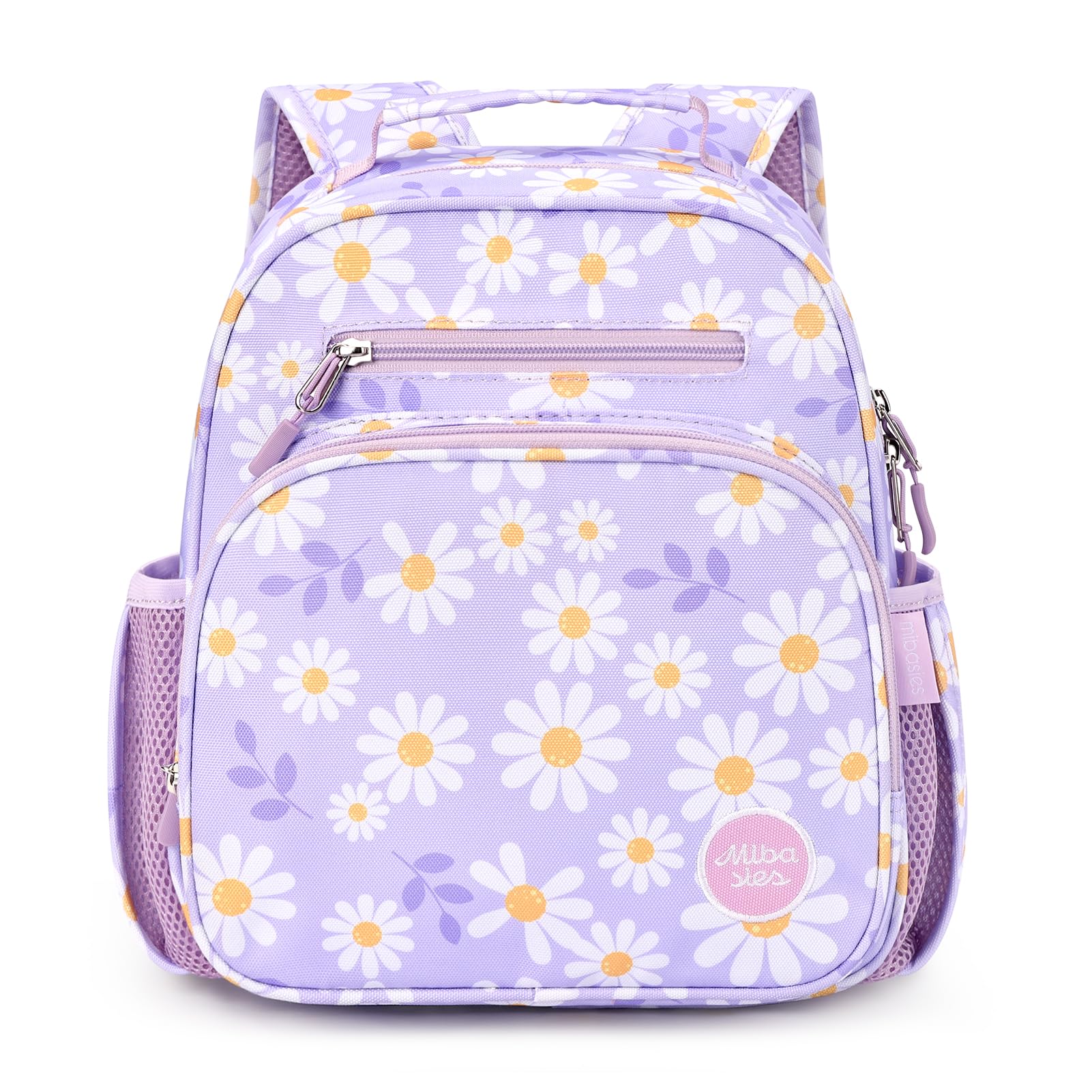 mibasies Kids Backpack for Girls: Girls Backpack 5-8 - Kindergarten Elementary School Bookbag for Girl - Flower Pink