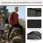 Travel Laptop Backpack 17 Inch, Sturdy Professional Travel Backpack for Men Women with LifetimeWarranty, Airline Approved Big Large Business Work College Computer Backpack, Black