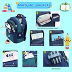 ZHANAO Boys Backpack Astronaut Sports Kids Backpack Space Schoolbag for Girls&Boys Elementary Student Bookbag