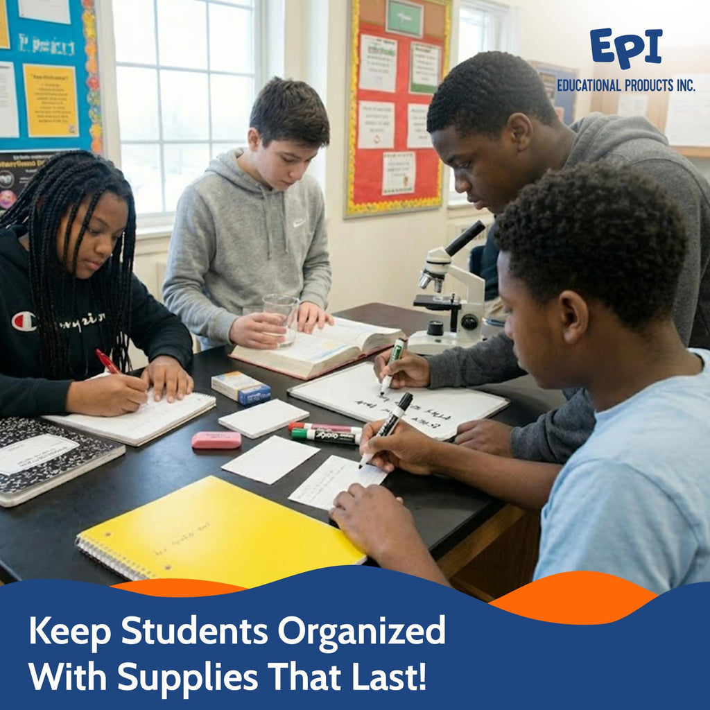 EPI Essentials Back to School Supplies for Kids 6th-12th Grade – 51 Items in Kit – Middle to High School Supply Packs – College-Ruled Bundle with Composition Notebooks – Suitable for Homeschooling
