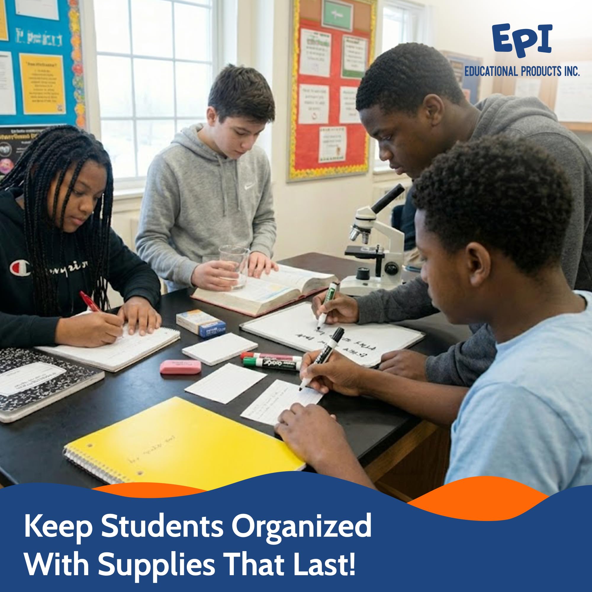 EPI Essentials Back to School Supplies for Kids 6th-12th Grade – 51 Items in Kit – Middle to High School Supply Packs – College-Ruled Bundle with Composition Notebooks – Suitable for Homeschooling