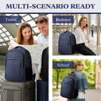Travel Laptop Backpack 17 Inch, Sturdy Professional Travel Backpack for Men Women with LifetimeWarranty, Airline Approved Big Large Business Work College Computer Backpack, Black