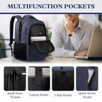 Travel Laptop Backpack 17 Inch, Sturdy Professional Travel Backpack for Men Women with LifetimeWarranty, Airline Approved Big Large Business Work College Computer Backpack, Black