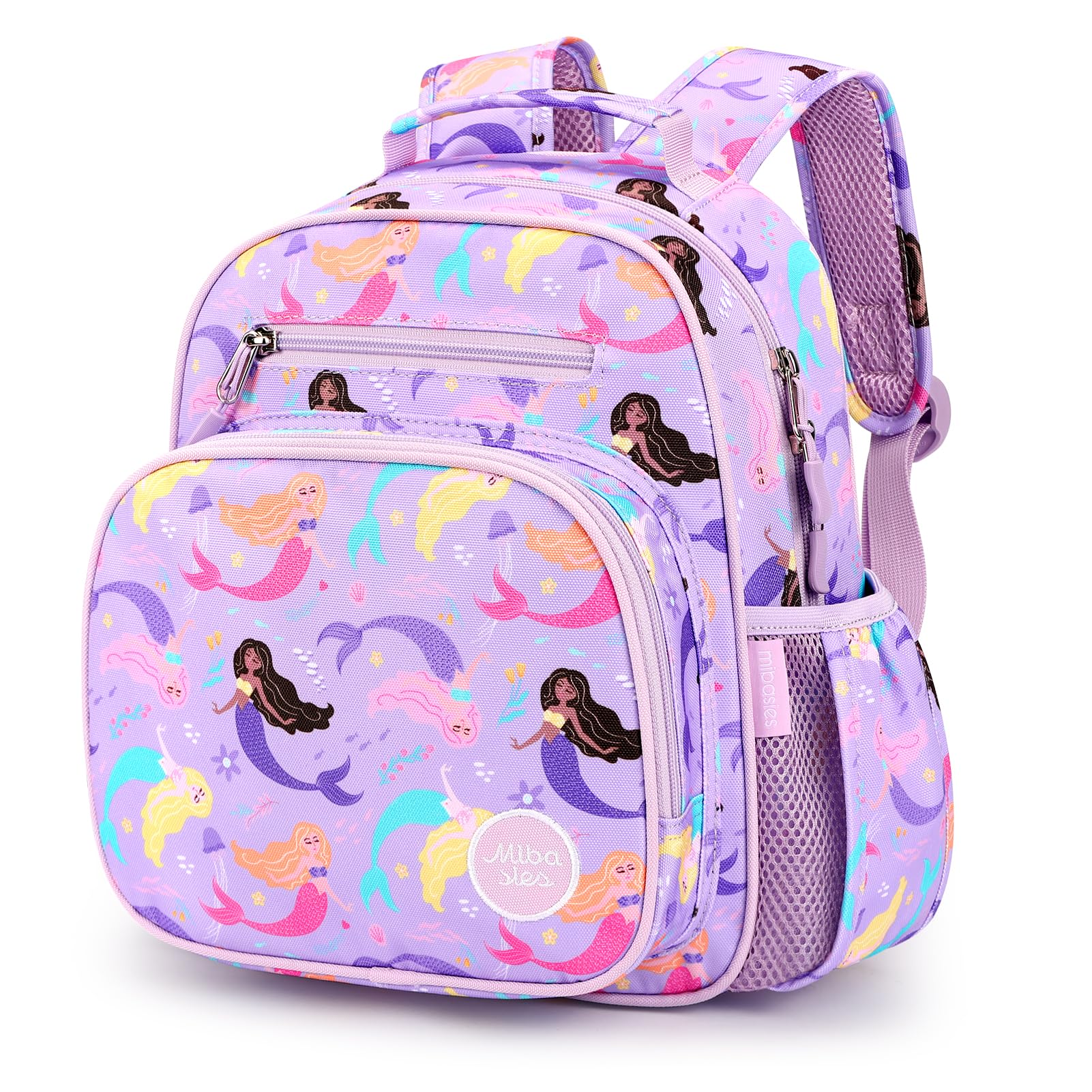 mibasies Kids Backpack for Girls: Girls Backpack 5-8 - Kindergarten Elementary School Bookbag for Girl - Flower Pink