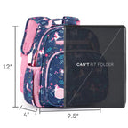 mibasies Kids Backpack for Girls: Girls Backpack 5-8 - Kindergarten Elementary School Bookbag for Girl - Flower Pink