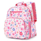 mibasies Kids Backpack for Girls: Girls Backpack 5-8 - Kindergarten Elementary School Bookbag for Girl - Flower Pink