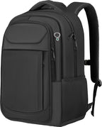 Travel Laptop Backpack 17 Inch, Sturdy Professional Travel Backpack for Men Women with LifetimeWarranty, Airline Approved Big Large Business Work College Computer Backpack, Black