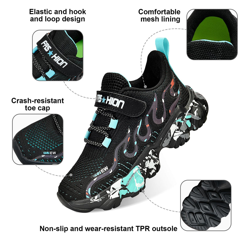 Uerymit Boys Girls Sneakers Slip On Athletic Running Shoes