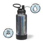 ThermoFlask Insulated Water Bottle with Straw Lid (24 oz, Purple Sunset) - Leakproof, Stainless Steel Water Bottle for Cold & Hot Drinks, Travel & Daily Hydration