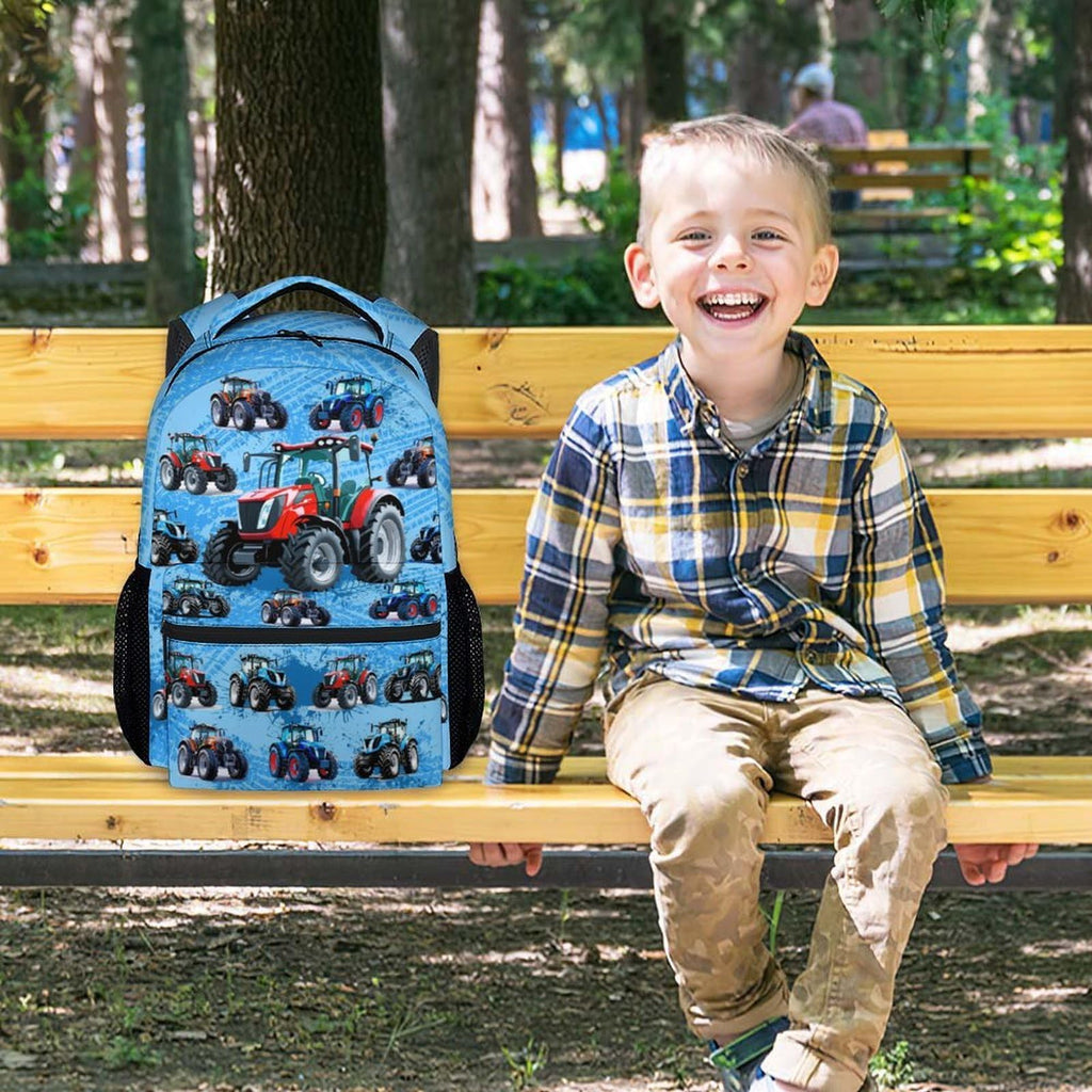 Boys Back Pack for Kids School Backpack with Airplane Print, 17 Inch Toddlers Bookbag with Padded Shoulder Straps, Lightweight Book Bag for Back to School Gifts