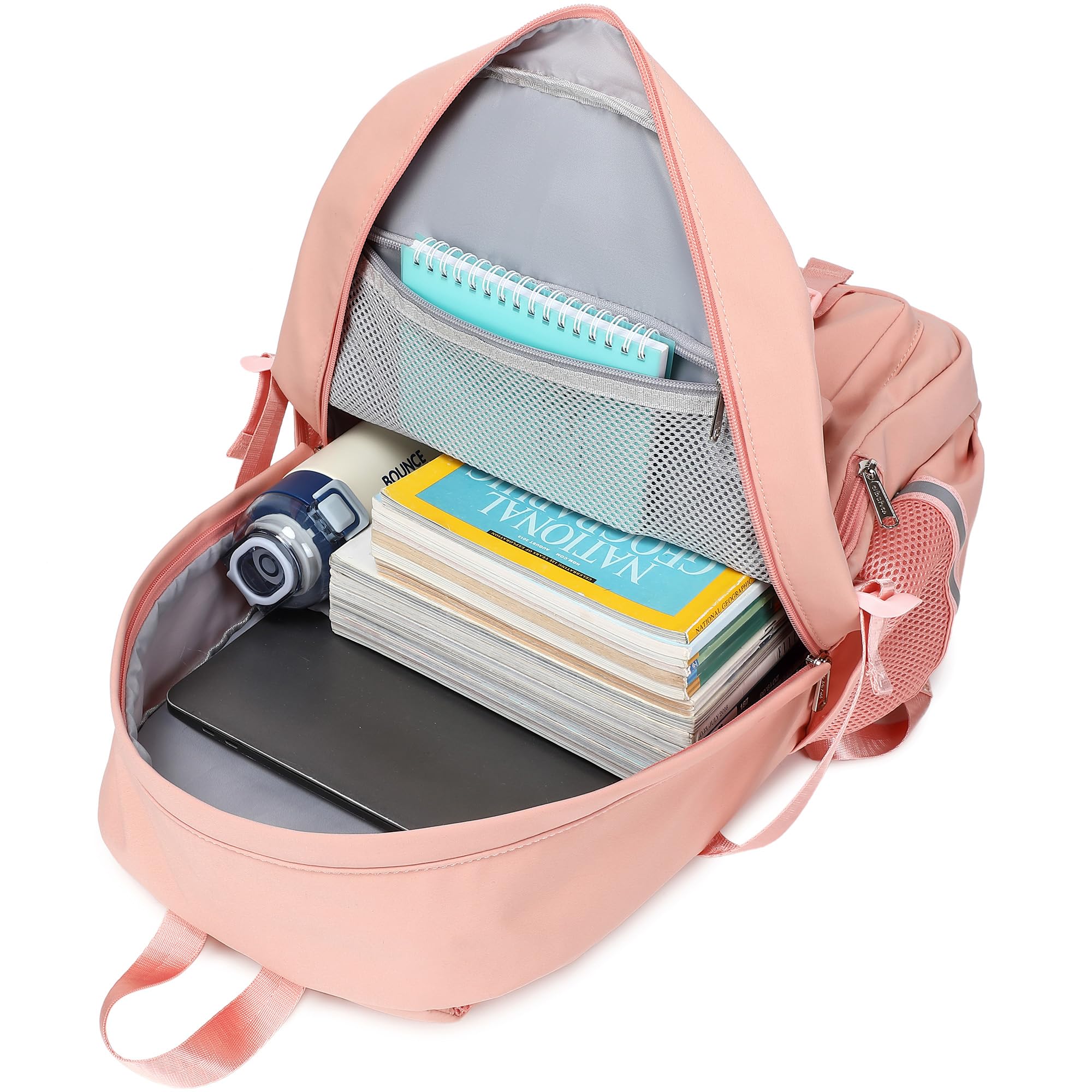 abshoo Big Student Laptop Backpack For College Women Middle High School Teen Girls Bookbag Travel Daypack (Black) | For College