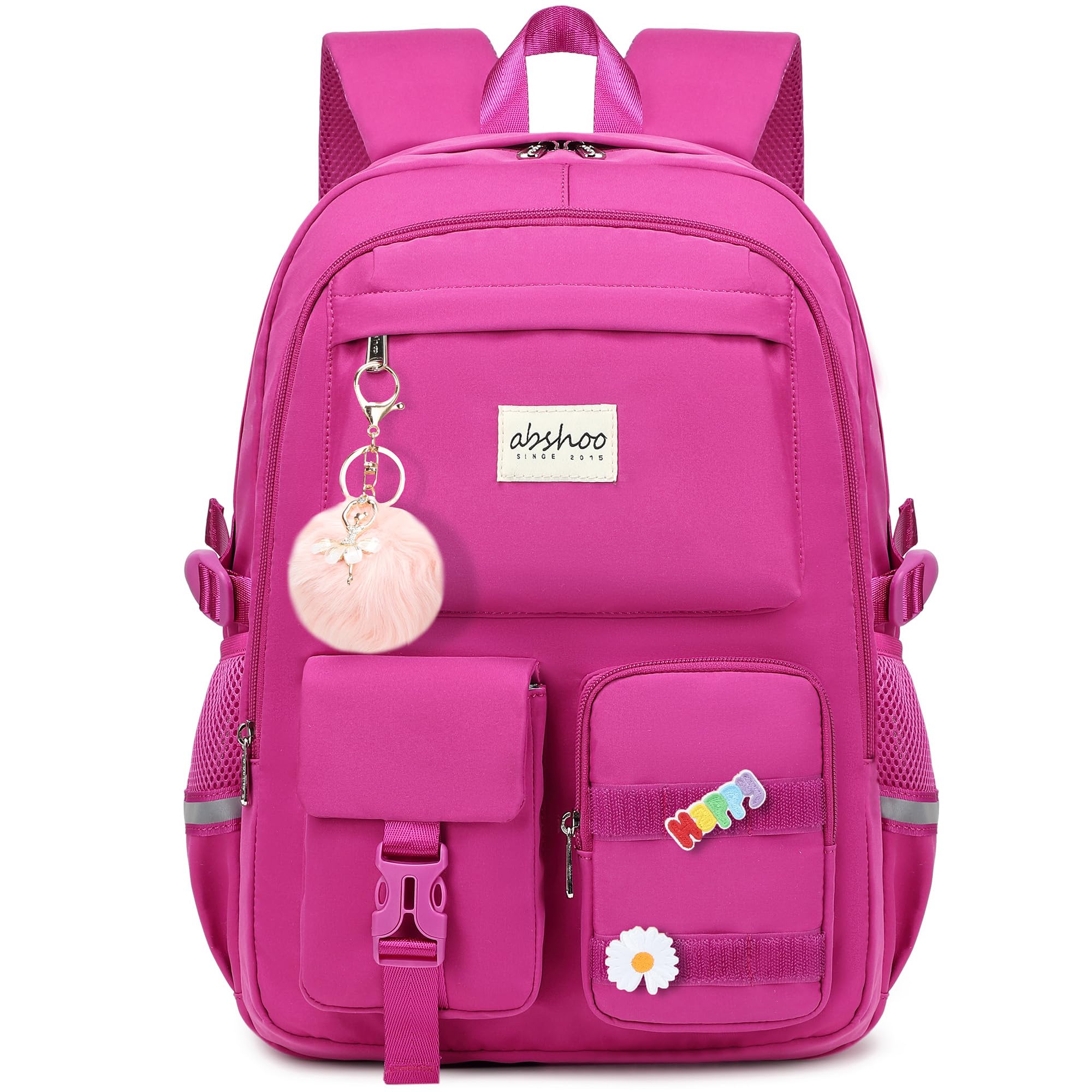abshoo Big Student Laptop Backpack For College Women Middle High School Teen Girls Bookbag Travel Daypack (Black) | For College
