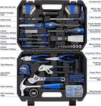 Prostormer 229-Piece Hand Tool Set – Portable Tool Box with Essential Household Tools, Perfect for Home Maintenance, DIY Projects, and Daily Repairs
