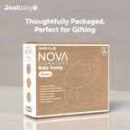 Jool Baby Nova Baby Swing for Infants – Bluetooth Music, Remote (Gray) | Keep Baby Happy While Getting Things Done – Gentle Side-to-Side Motion Helps Baby Feel Content