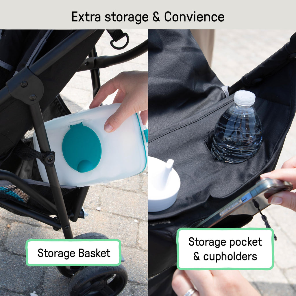 Ingenuity 3D Mini Convenience Stroller – Lightweight Stroller with Compact Fold, Multi-Position Recline, Canopy with Pop Out Sun Visor and More – Umbrella Stroller for Travel, Pink