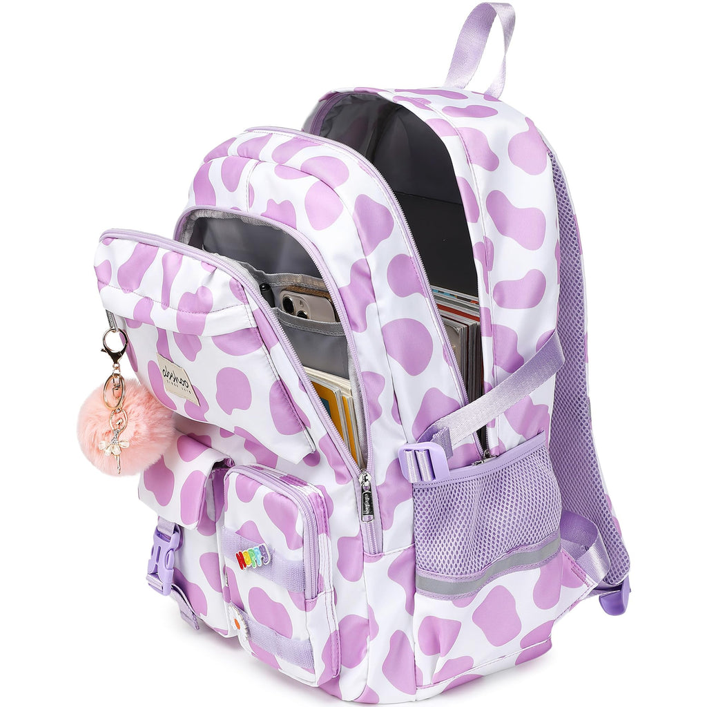 abshoo Big Student Laptop Backpack For College Women Middle High School Teen Girls Bookbag Travel Daypack (Black) | For College