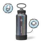 ThermoFlask Insulated Water Bottle with Straw Lid (24 oz, Purple Sunset) - Leakproof, Stainless Steel Water Bottle for Cold & Hot Drinks, Travel & Daily Hydration