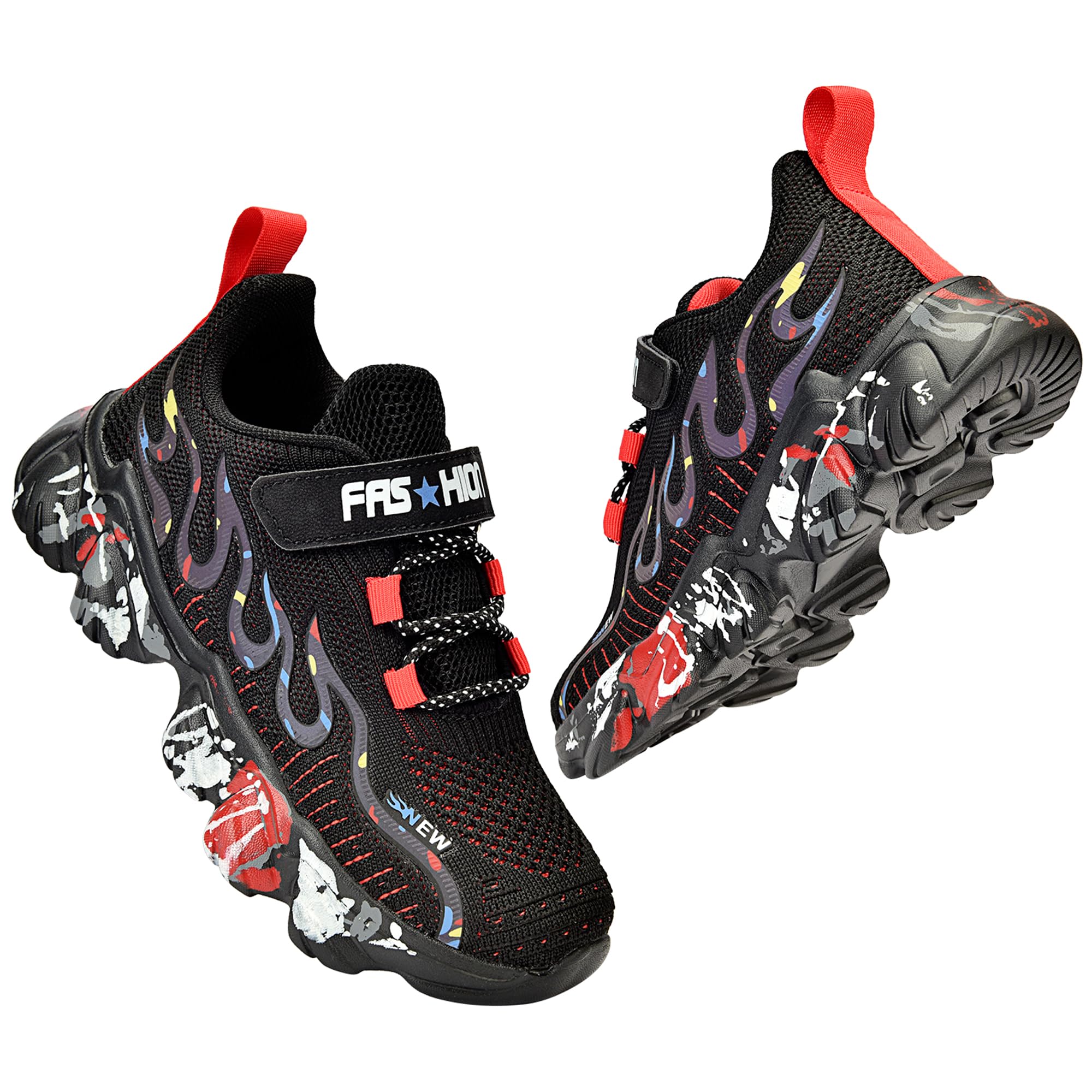 Uerymit Boys Girls Sneakers Slip On Athletic Running Shoes