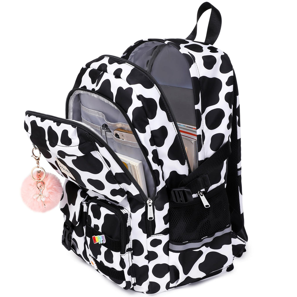 abshoo Big Student Laptop Backpack For College Women Middle High School Teen Girls Bookbag Travel Daypack (Black) | For College