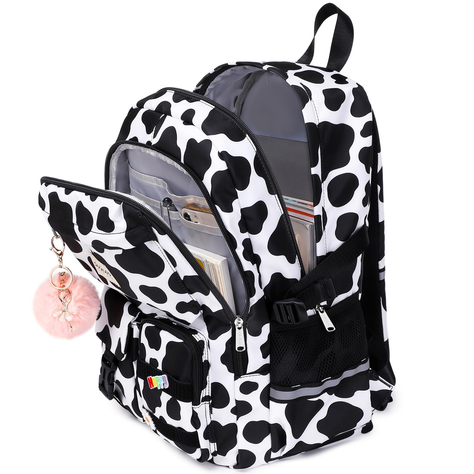 abshoo Big Student Laptop Backpack For College Women Middle High School Teen Girls Bookbag Travel Daypack (Black) | For College