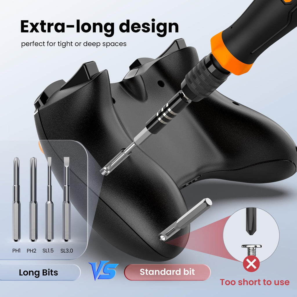 JOREST Small Precision Screwdriver Set with Torx Triwing Phillips, Mini Repair Tool Kit for Macbook, Computer, Laptop, PC, iPhone, PS5, Xbox, Switch, Glasses, Watch, Ring Doorbell, Electronics