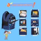 ZHANAO Boys Backpack Astronaut Sports Kids Backpack Space Schoolbag for Girls&Boys Elementary Student Bookbag