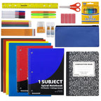 Trail maker School Supplies Kit 45 Piece School Supply Kit Grades K-12 – Back to School Essentials Includes Folders Notebooks Pencils Pens and Much More!