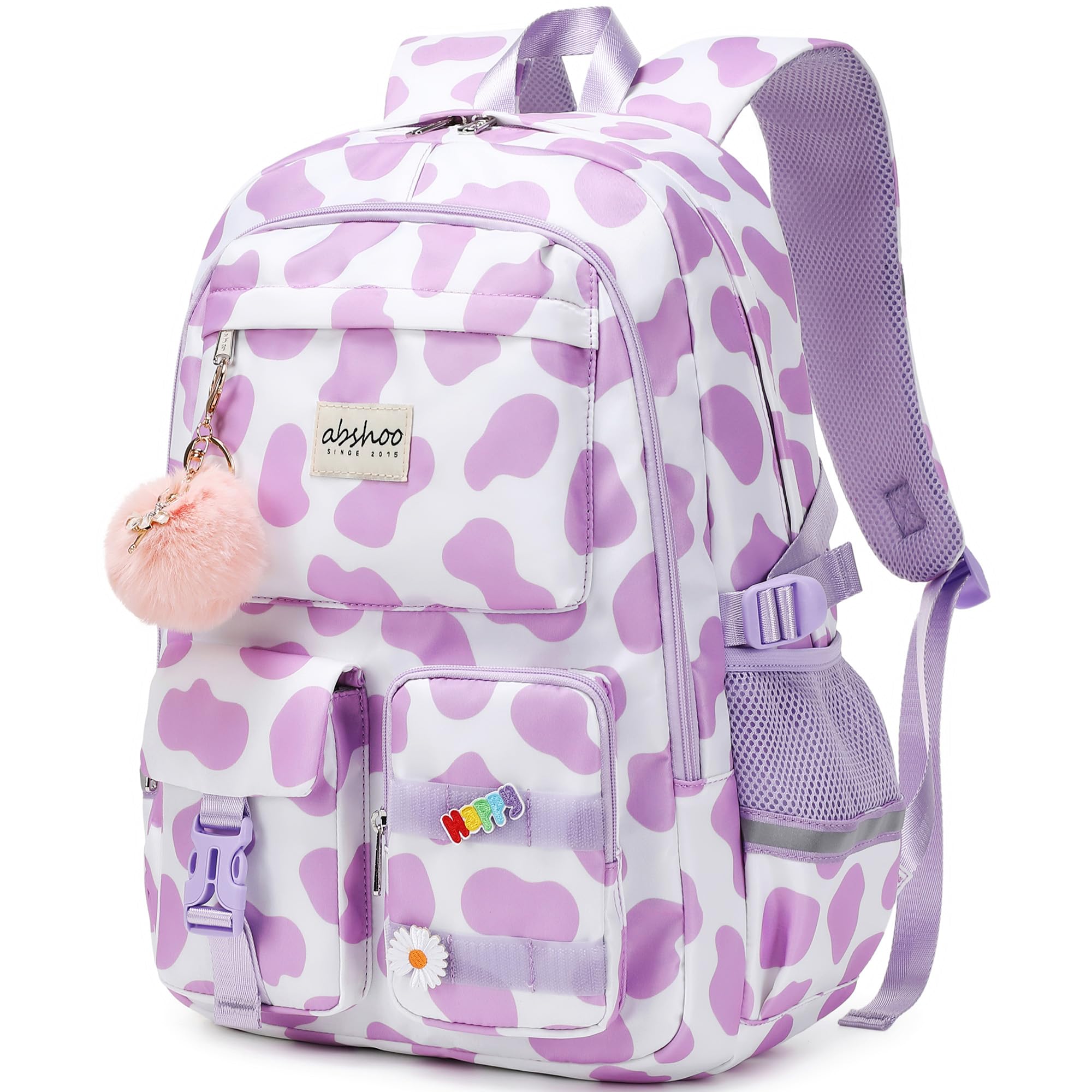 abshoo Big Student Laptop Backpack For College Women Middle High School Teen Girls Bookbag Travel Daypack (Black) | For College