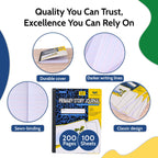 4 Pack - EPI Marble Hardcover Wide Ruled Composition Notebook | 200 Pages (100 Sheets), 9.75 x 7.5 in, Sturdy Sewn Binding | School, Office, Journaling, Notes