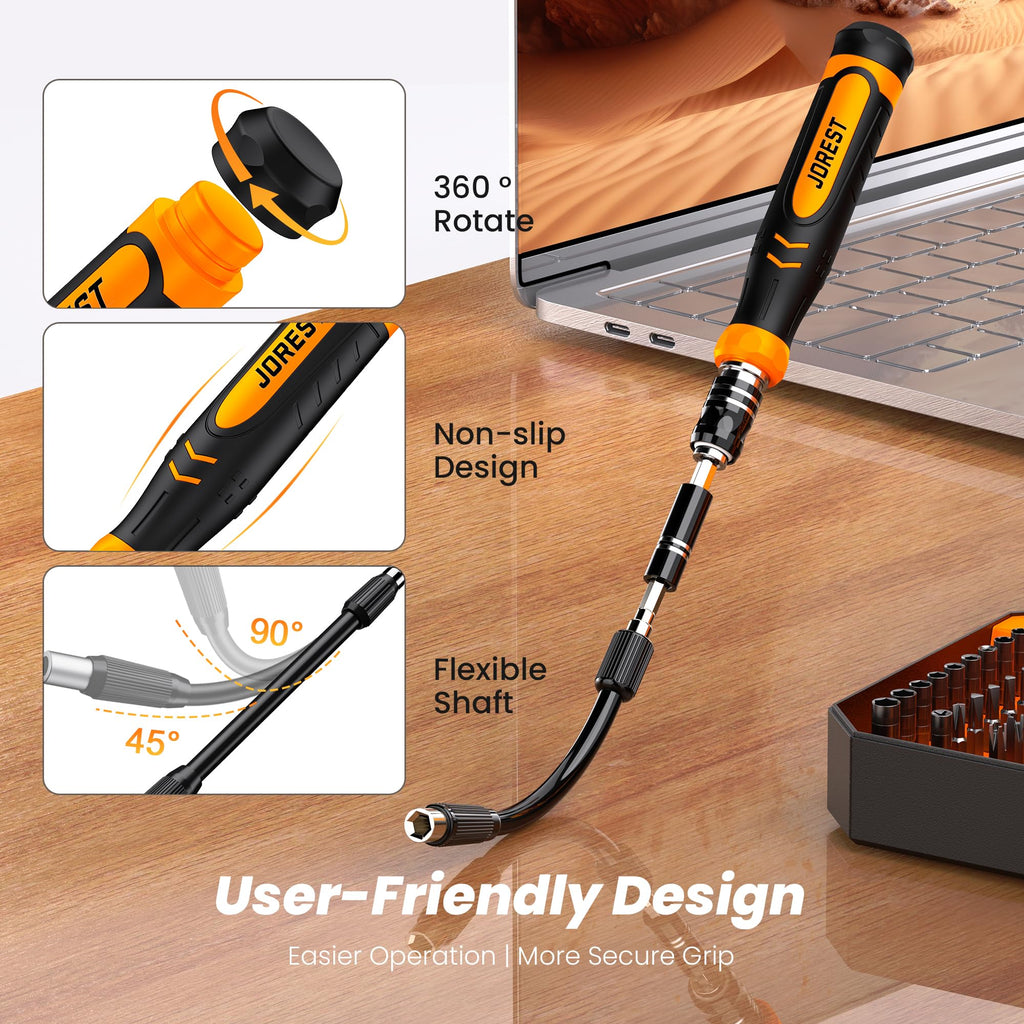 JOREST Small Precision Screwdriver Set with Torx Triwing Phillips, Mini Repair Tool Kit for Macbook, Computer, Laptop, PC, iPhone, PS5, Xbox, Switch, Glasses, Watch, Ring Doorbell, Electronics