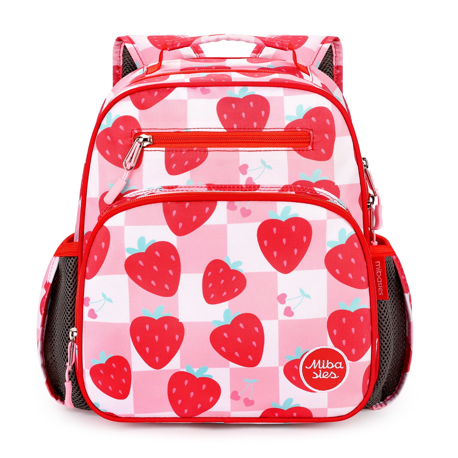 mibasies Kids Backpack for Girls: Girls Backpack 5-8 - Kindergarten Elementary School Bookbag for Girl - Flower Pink