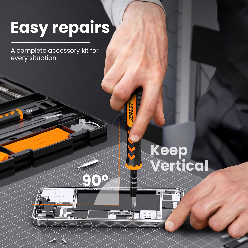 JOREST Small Precision Screwdriver Set with Torx Triwing Phillips, Mini Repair Tool Kit for Macbook, Computer, Laptop, PC, iPhone, PS5, Xbox, Switch, Glasses, Watch, Ring Doorbell, Electronics