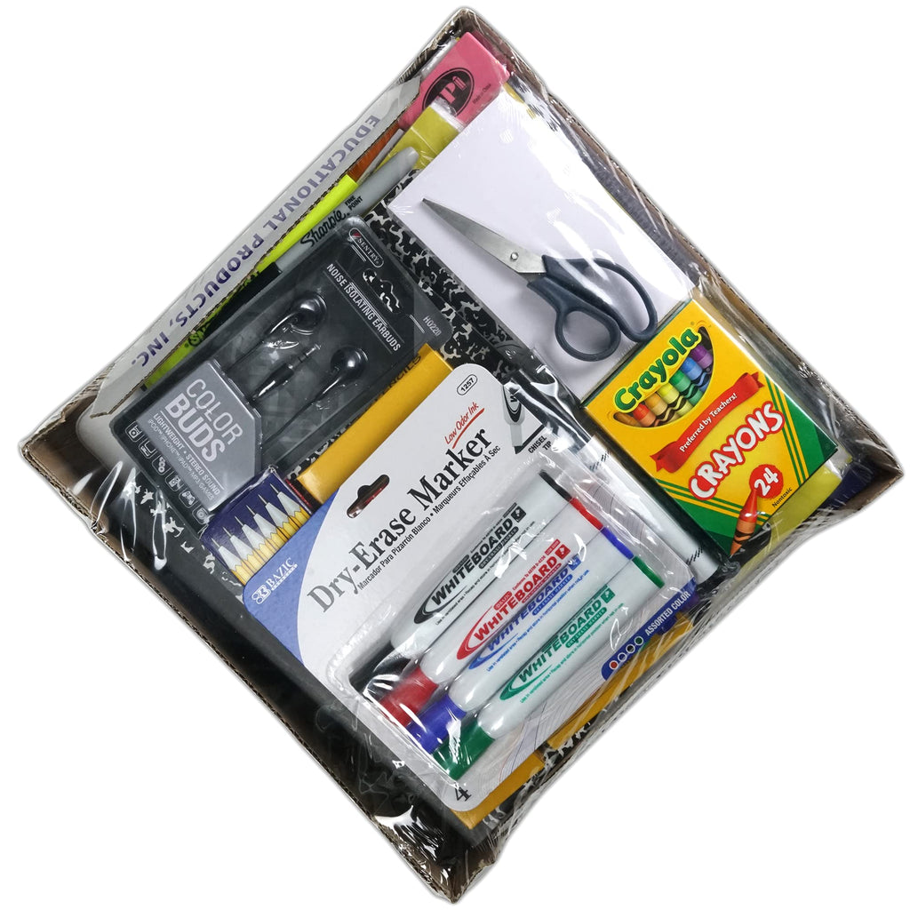 EPI Essentials Back to School Supplies for Kids 6th-12th Grade – 51 Items in Kit – Middle to High School Supply Packs – College-Ruled Bundle with Composition Notebooks – Suitable for Homeschooling