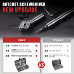 VMAN Ratchet Screwdriver Set, magnetic Screwdriver sets, S2 Steel Bits, DIY Combination Flexible Shaft, Suitable for Furniture Assembly, Precision Electrical Appliance Repair, Bicycle Tools