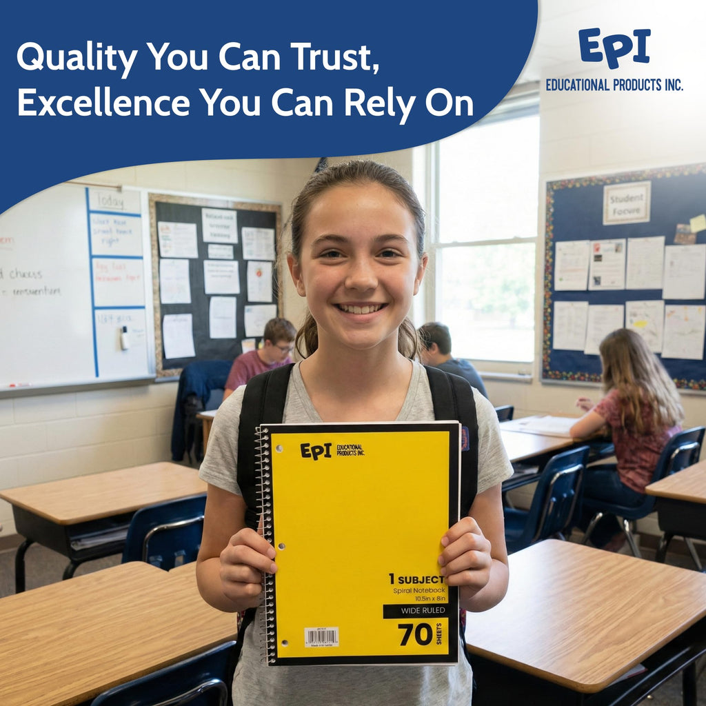 EPI Essentials Back to School Supplies for Kids 6th-12th Grade – 51 Items in Kit – Middle to High School Supply Packs – College-Ruled Bundle with Composition Notebooks – Suitable for Homeschooling