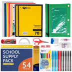 EPI Essentials Back to School Supplies for Kids 6th-12th Grade – 51 Items in Kit – Middle to High School Supply Packs – College-Ruled Bundle with Composition Notebooks – Suitable for Homeschooling
